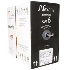 CABO UTP 4P CAT6 LSZH ESSENTIAL 6+ CINZA