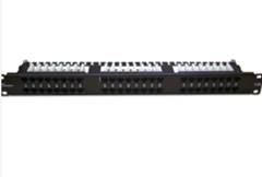 PATCH PANEL 48 PORTAS 1U CAT6 PRETO 