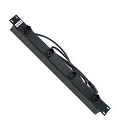 CALHA 1U x 19 - 4 TOMADAS 2P+T - PRETO