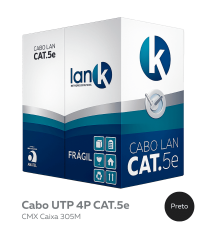 CABO UTP 4P CAT5e CMX CAIXA 305M PT