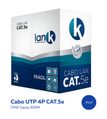 CABO UTP 4P CAT5e CMX CAIXA 305M AZUL 