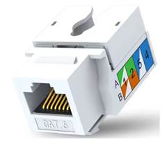 CONECTOR FEMEA RJ45 CAT6 KEYSTONE BRANCO