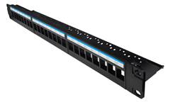 PATCH PANEL DESCARREGADO 24 PORTAS C/ GU
