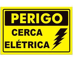 PLACA ADVERTENCIA P/ CERCA ELETRICA
