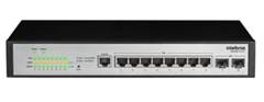 SWITCH 8P GIGA POE + 2P SFP - SG1002 POE
