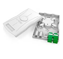 ROSETA OPTICA 2P 4X2 SOBREPOR - BRANCO
