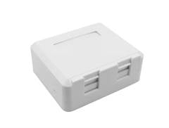 CAIXA SUPERFICIE P/2 RJ45 BR C/ RETRATIL
