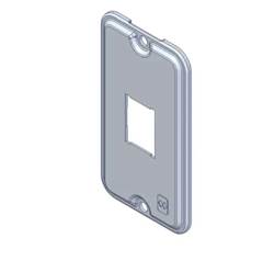 TAMPA ALUMINIO P/1 TOMADA RJ45 ¾  