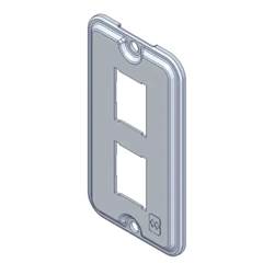 TAMPA ALUMINIO P/2 TOMADA RJ45 3/4  