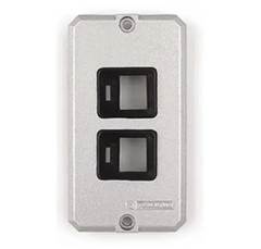 TAMPA ALUMINIO P/2 TOMADA RJ45 1  