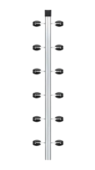 HASTE ALUM. QUAD.FRISA CANTO 25X25 ISOL