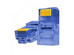 CONECTOR MACHO RJ45 CAT5 AZUL