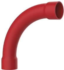 CURVA PVC VERMELHA 90 LONGA C/BOLSA 3/4”