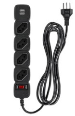 PROTETOR ELET. C/4 TOM. -EPE 204 USB PT