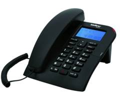 TELEFONE COM FIO TC 60 ID PRETO
